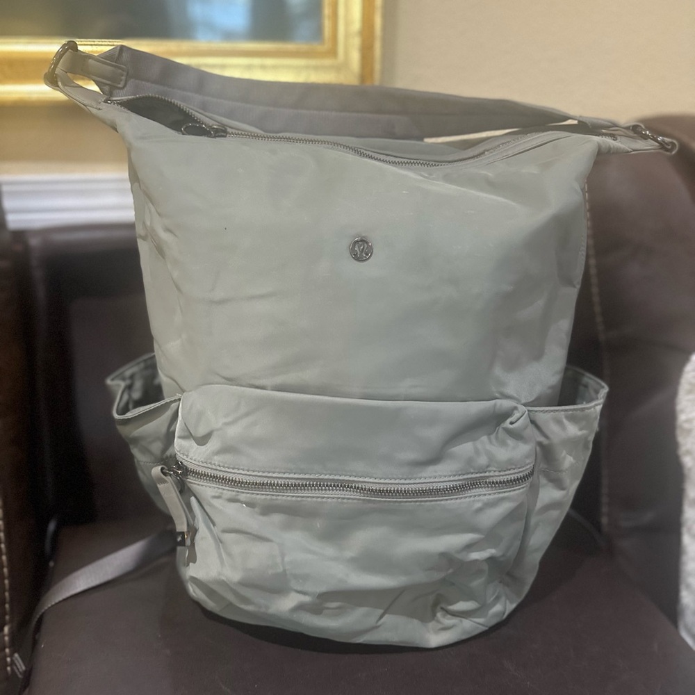 Lululemon 20L Easy Days Backpack in a Carbon Dust Color.